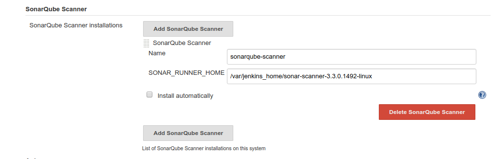 Installing SonarQube scanner